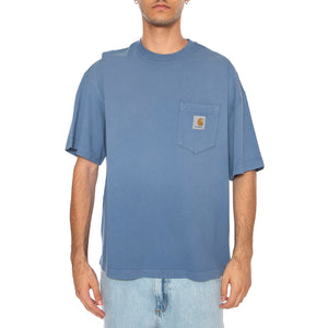 S/S Hudson Pocket T-Shirt Sorrent - Maglietta Girocollo Uomo Blu I035140.1YI5F . CARHARTT WIP 