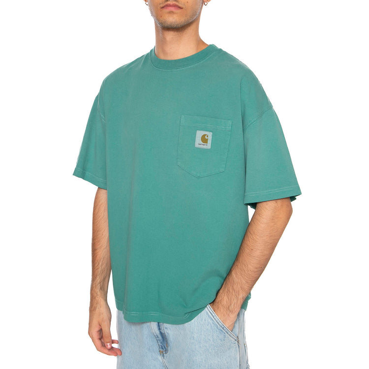 S/S Hudson Pocket T-Shirt Saguaro - Maglietta Girocollo Uomo Verde I035140.2ZU5F . CARHARTT WIP 
