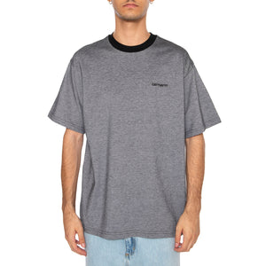 S/S Piqué T-Shirt Black / White / Black - Maglietta Girocollo Uomo Nera I035142.3G9XX . CARHARTT WIP 