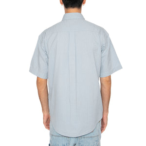 S/S Toland Shirt Toland Stripe, Blue Fog - Camicia Maniche Corte Uomo Blu I035151.31SXX . CARHARTT WIP 