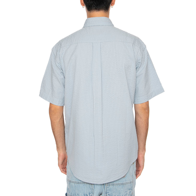 S/S Toland Shirt Toland Stripe, Blue Fog - Camicia Maniche Corte Uomo Blu I035151.31SXX . CARHARTT WIP 
