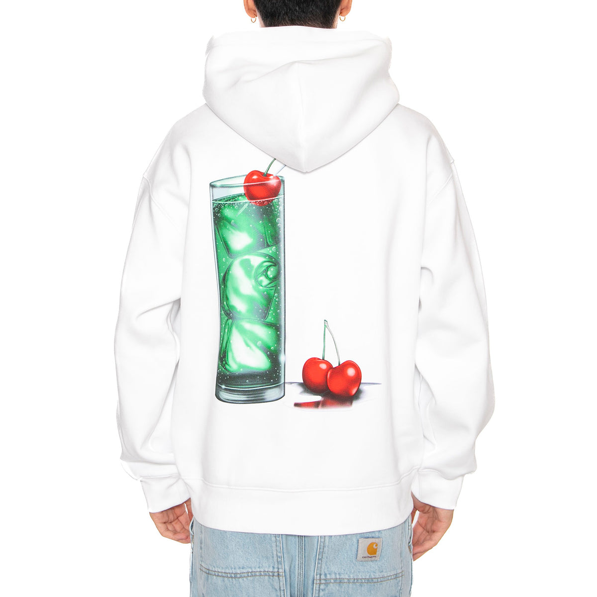 Hooded Jake Garcia Sweat White - Camicia con Cappuccio Uomo Bianca I035191.02XX . CARHARTT WIP 