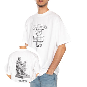 S/S Masterpiece T-Shirt White - Maglietta Girocollo Uomo Bianca I035196.02XX . CARHARTT WIP 