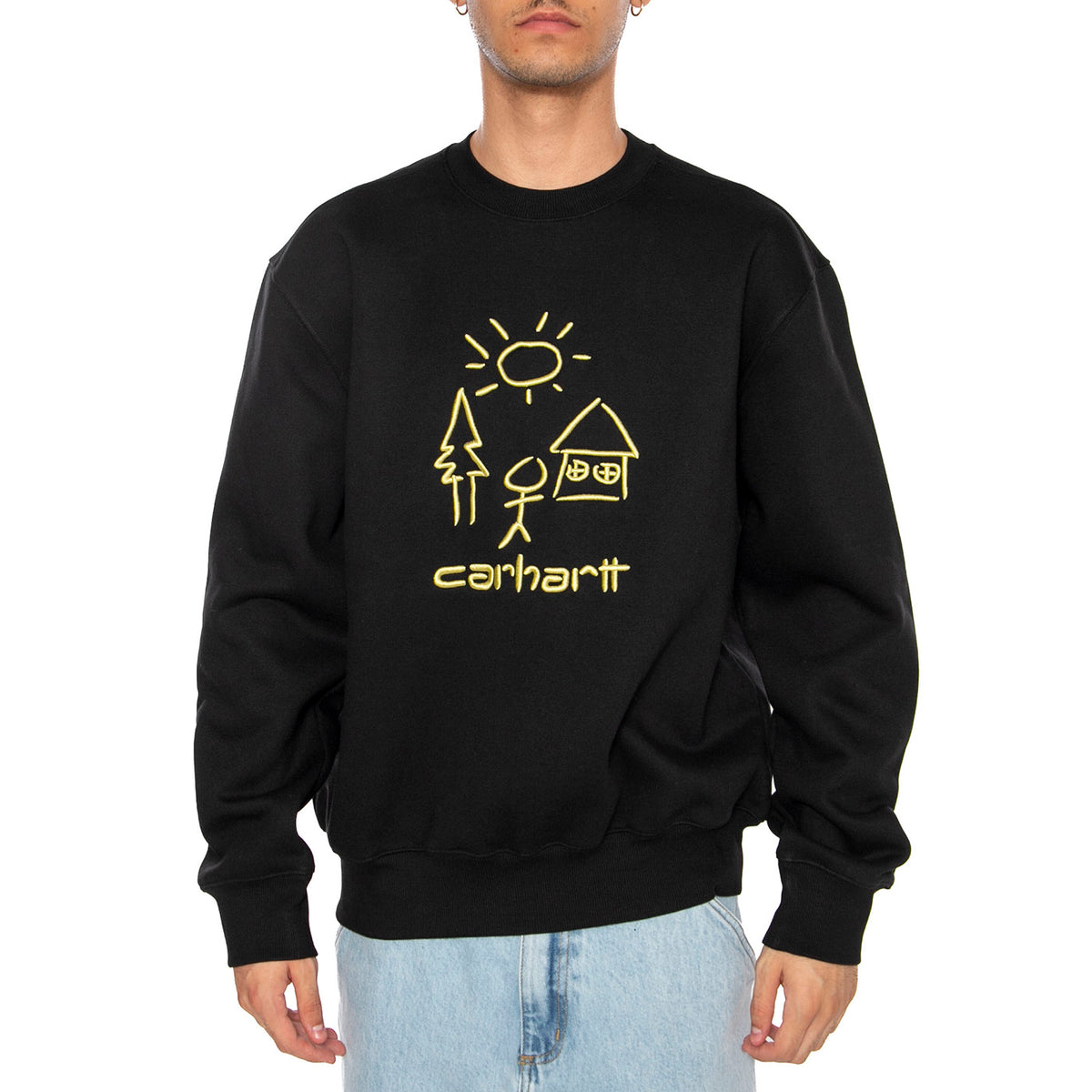 Masterpiece Sweat Black / Fandoghi - Felpa Uomo Nera I035199.33NXX . CARHARTT WIP 