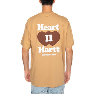 S/S Heart II Hartt T-Shirt Dusty H Brown - Maglietta Girocollo Uomo Marrone I035203.07EXX . CARHARTT WIP 