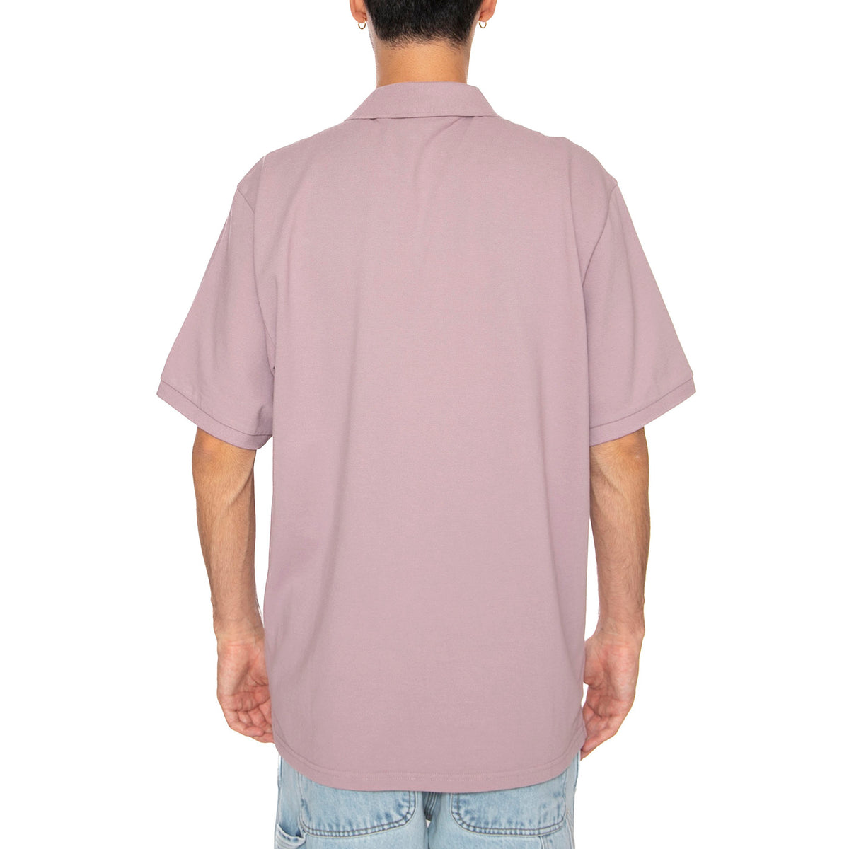 S/S Carhartt Script Polo Pink Fog / White - Polo Uomo Viola I035231.31MXX . CARHARTT WIP 