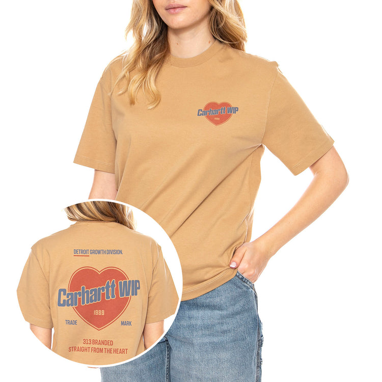 Carhartt WIP Womens Growth -- Maglietta Donna Beige I035264-7 . CARHARTT WIP 