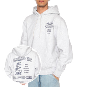Hooded Sandwich Sweat Ash Heather / Blue - Felpa Uomo Grigia I035277.1V1XX . CARHARTT WIP 