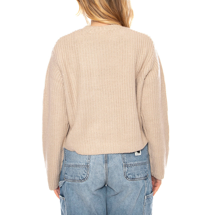 W Mira Sweater - Beige - Maglione Girocollo a Coste Donna I035382_2LP_XX . CARHARTT WIP 
