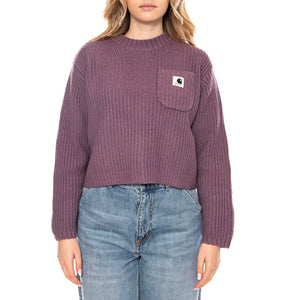 W Mira Sweater - Viola - Maglione Girocollo a Coste Donna I035382_33I_XX . CARHARTT WIP 