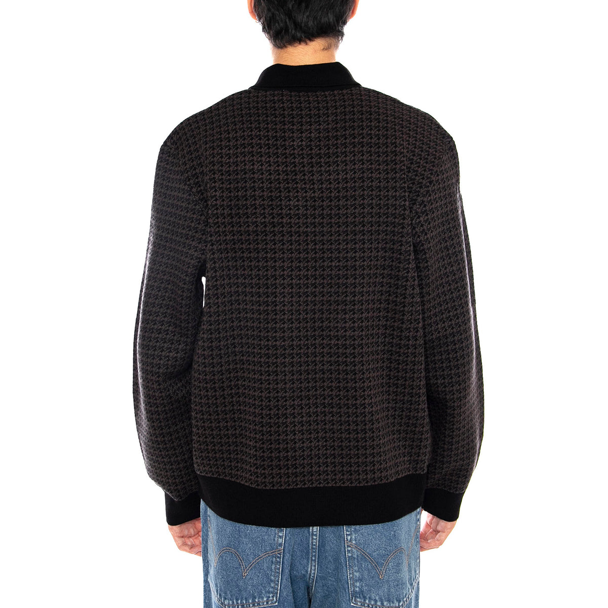 L/S Lowis Polo Lowis Houndstooth, Vitola Heather - Polo Maniche Lunghe Uomo Nera I035395.35MXX . CARHARTT WIP 