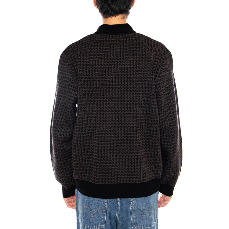 L/S Lowis Polo Lowis Houndstooth, Vitola Heather - Polo Maniche Lunghe Uomo Nera I035395.35MXX . CARHARTT WIP 