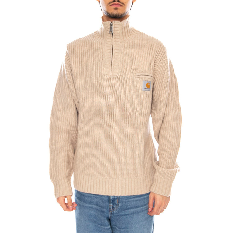 Detroit Half Zip Sweater Fleur De Sel - Maglione Uomo Beige I035398.2LPXX . CARHARTT WIP 