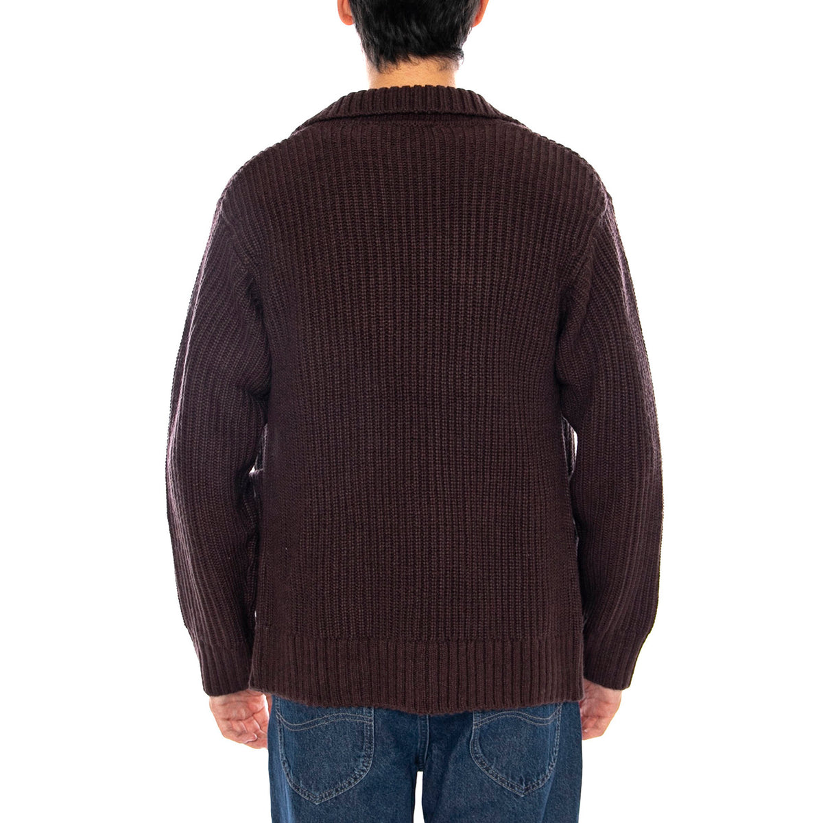 Chore Knit Jacket Palisander - Cardigan in Maglia Uomo Marrone I035399.33HXX . CARHARTT WIP 
