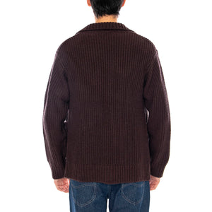 Chore Knit Jacket Palisander - Cardigan in Maglia Uomo Marrone I035399.33HXX . CARHARTT WIP 