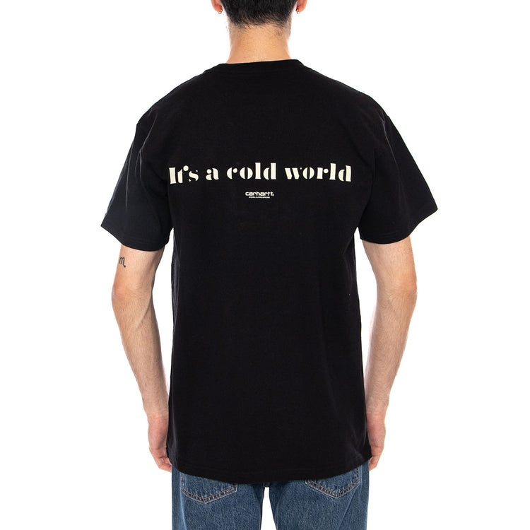 S/S COLD WORLD T-SHIRT BLACK - Maglietta Girocollo Uomo Nera I035431.89XX . CARHARTT WIP 