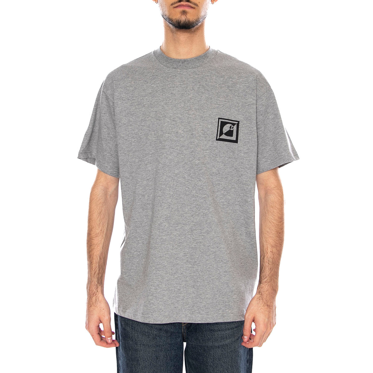 S/S C Logo Archive T-Shirt -- Maglietta Uomo Grigia I035439.V6XX . CARHARTT WIP 