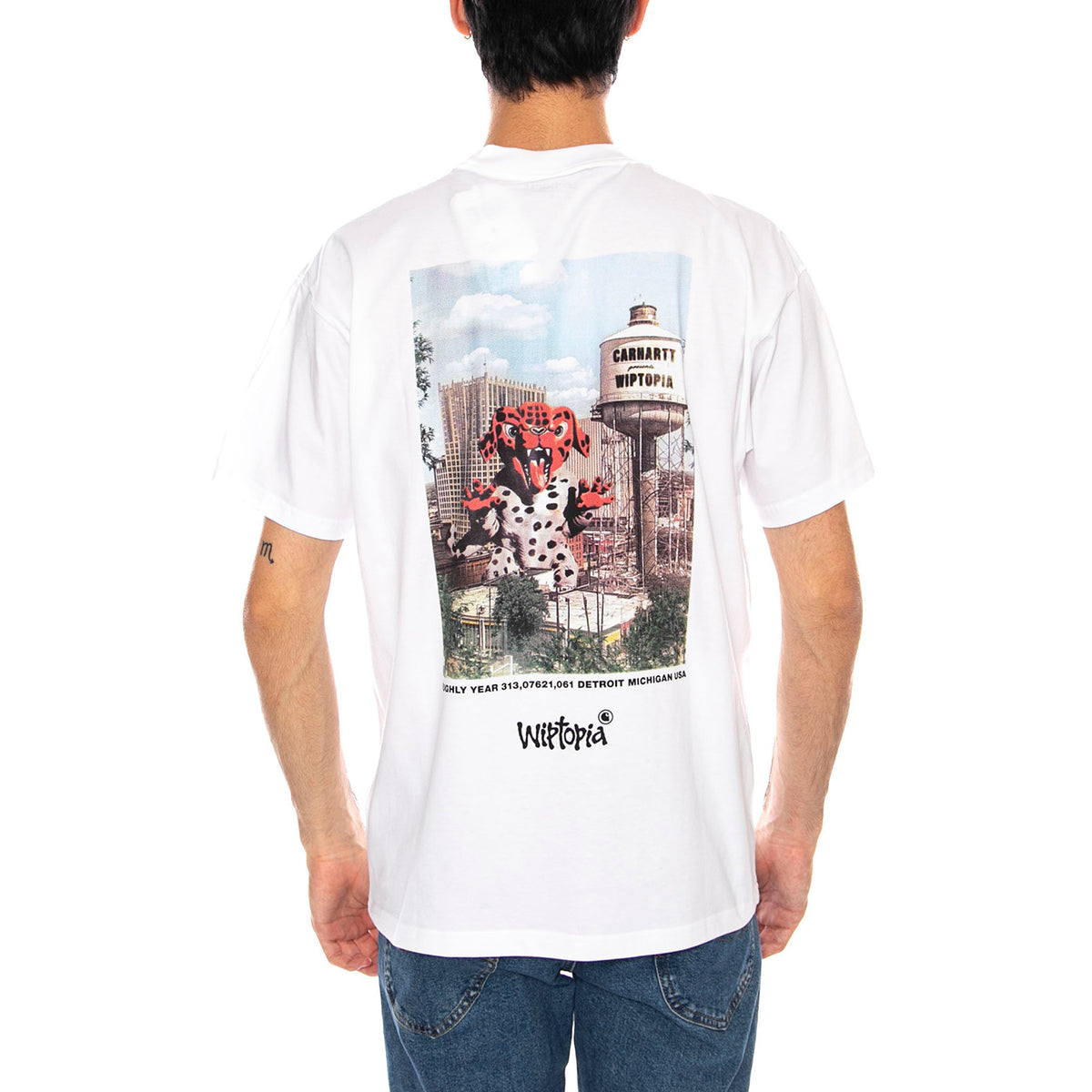 S/S Wiptopia T-Shirt White - Maglietta Girocollo Uomo Bianca I035492.02XX . CARHARTT WIP 