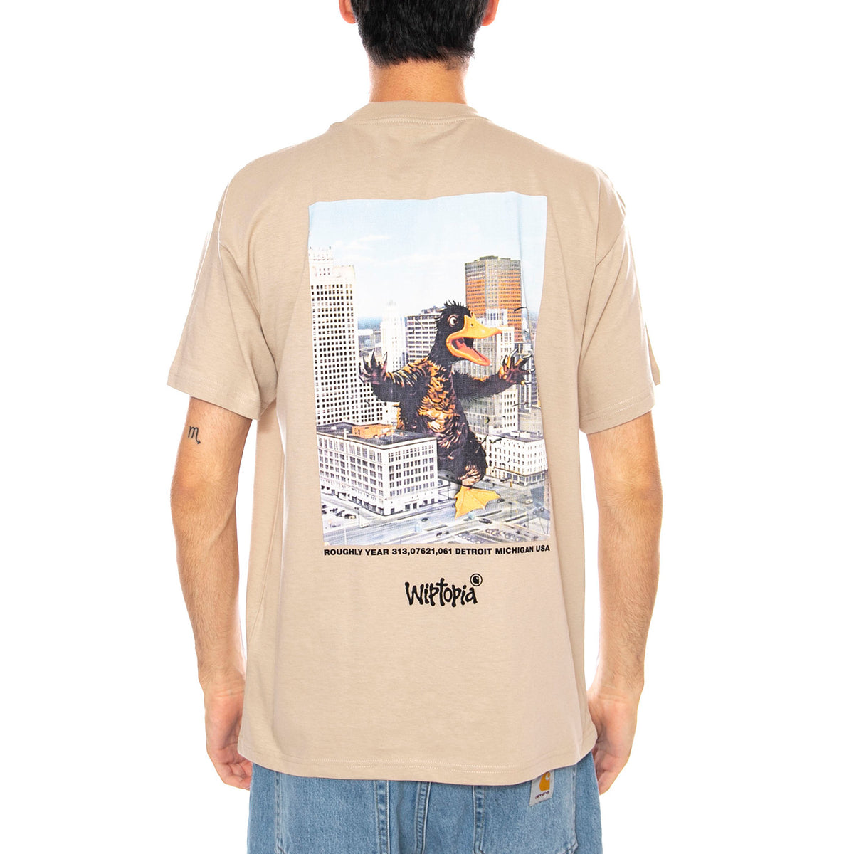 S/S Wiptopia T-Shirt Wall - Maglietta Girocollo Uomo Beige I035492.G1XX . CARHARTT WIP 
