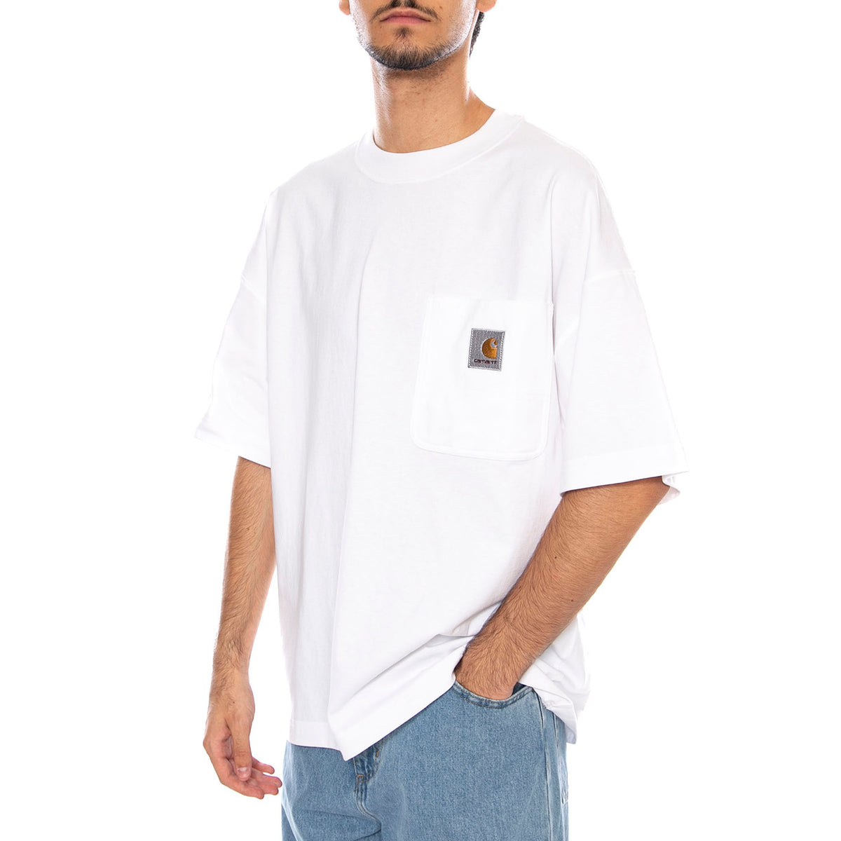 S/S Work Pocket T-Shirt White - Maglietta Girocollo Uomo Bianca I035523.02XX . CARHARTT WIP 