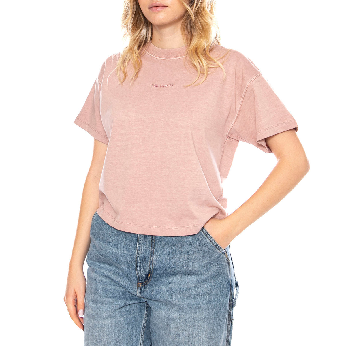 W S/S Benton T-Shirt - Rosa - Maglietta Donna I035528_1NJ_GD . CARHARTT WIP 