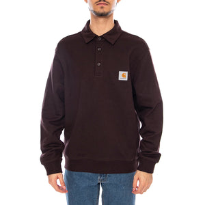 Polo Sweat Palisander - Polo Felpa Maniche Lunghe Uomo Marrone I035532.33HXX . CARHARTT WIP 