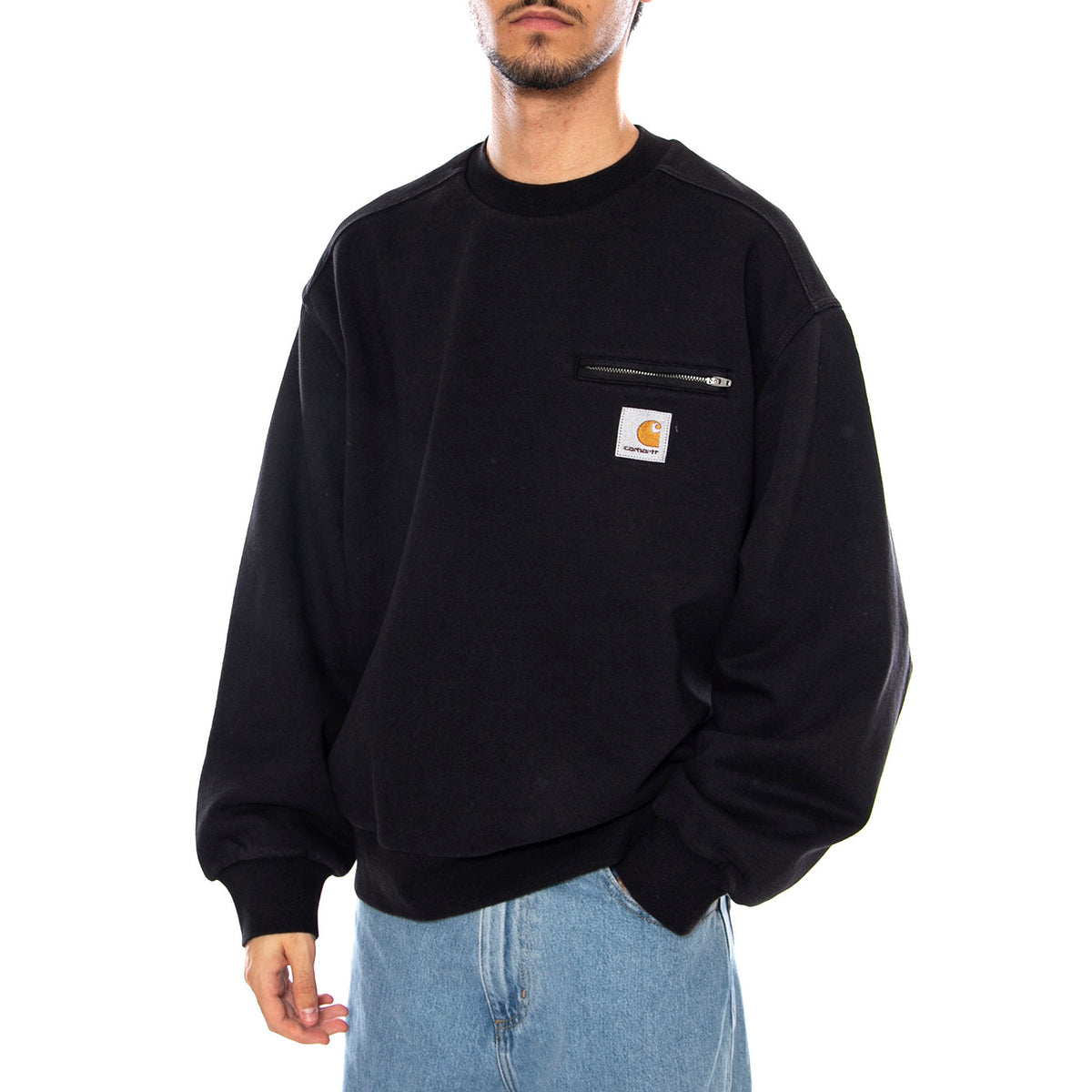 Detroit Sweat Black- Felpa Girocollo Uomo Nera I035547.8906 . CARHARTT WIP 