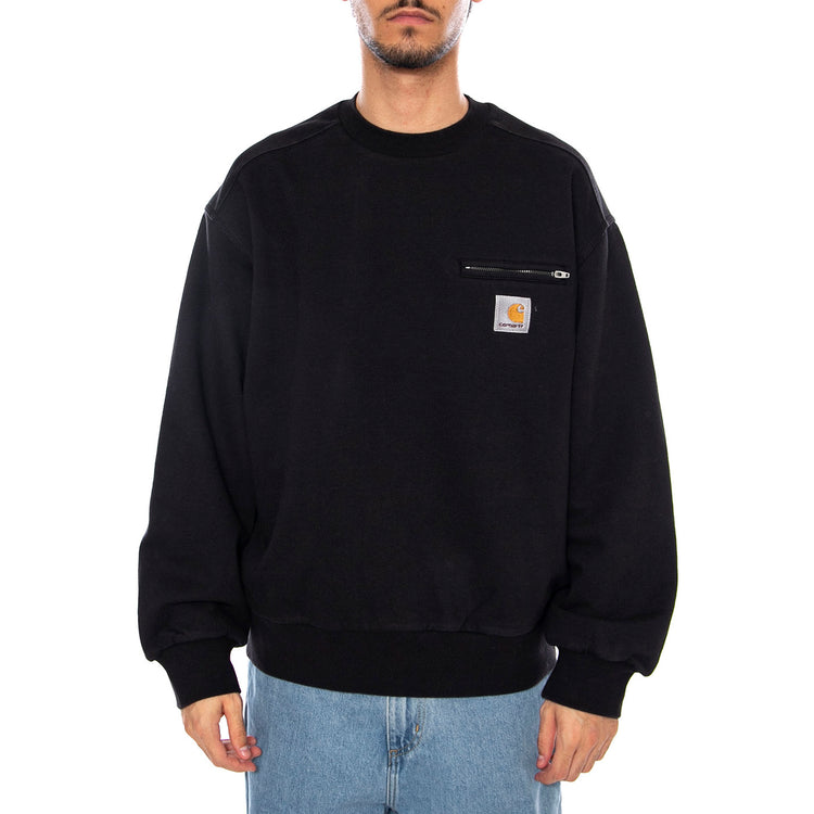 Detroit Sweat Black- Felpa Girocollo Uomo Nera I035547.8906 . CARHARTT WIP 