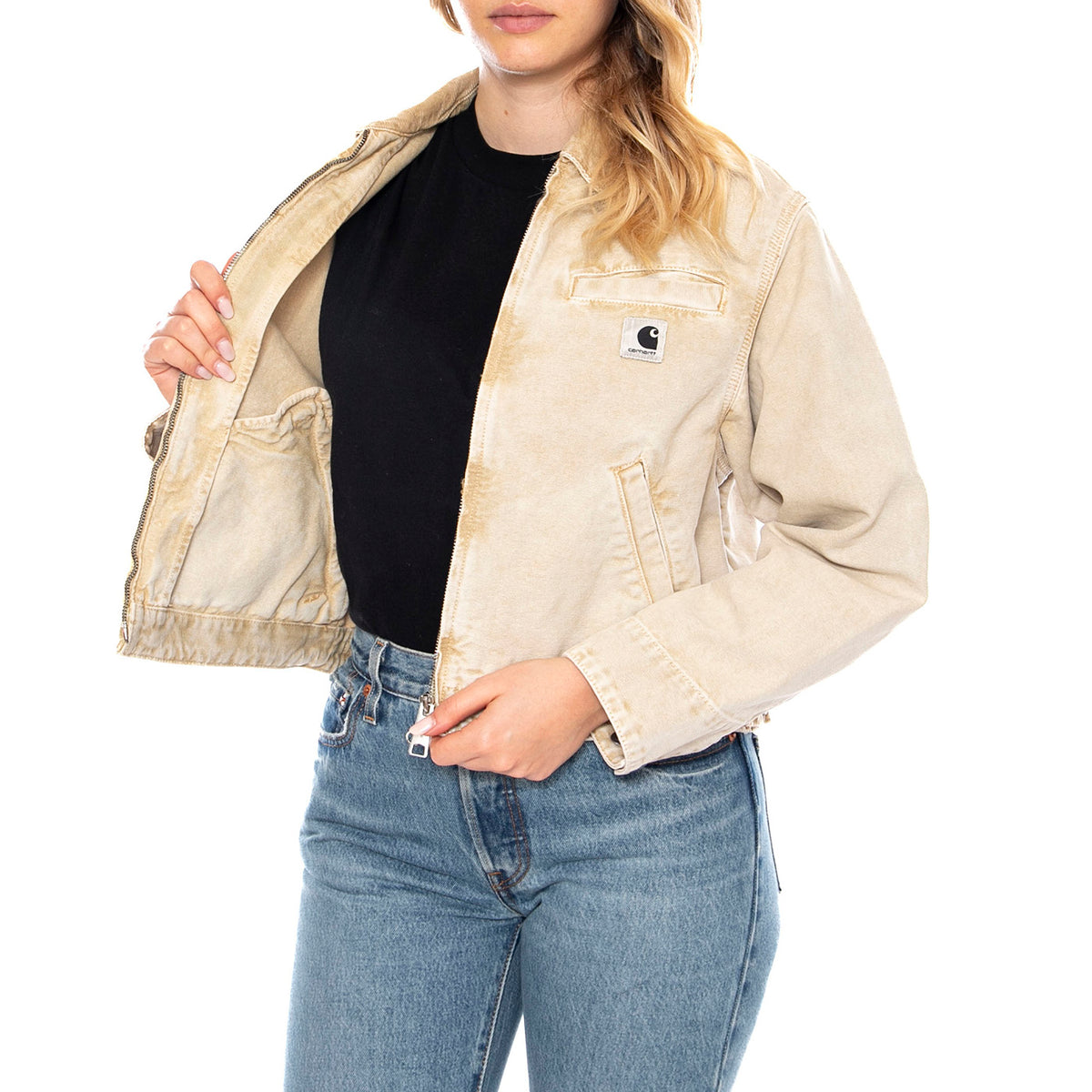 Carhartt WIP W' Emery Jacket Dusty H Brown Chalk Wash -- Giacca Donna I035570.5F.03 . CARHARTT WIP 