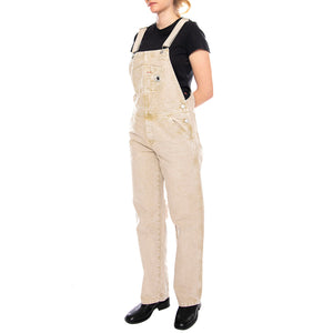 W' Bib Overall Straight - Salopette Donna Beige Chalk Wash I035572-07E5F . CARHARTT WIP 