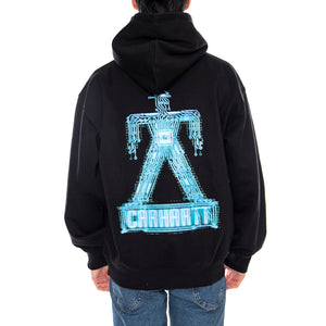 Hooded Electric Boogie Sweat Black- Felpa con Cappuccio Uomo Nera I035610.89XX . CARHARTT WIP 