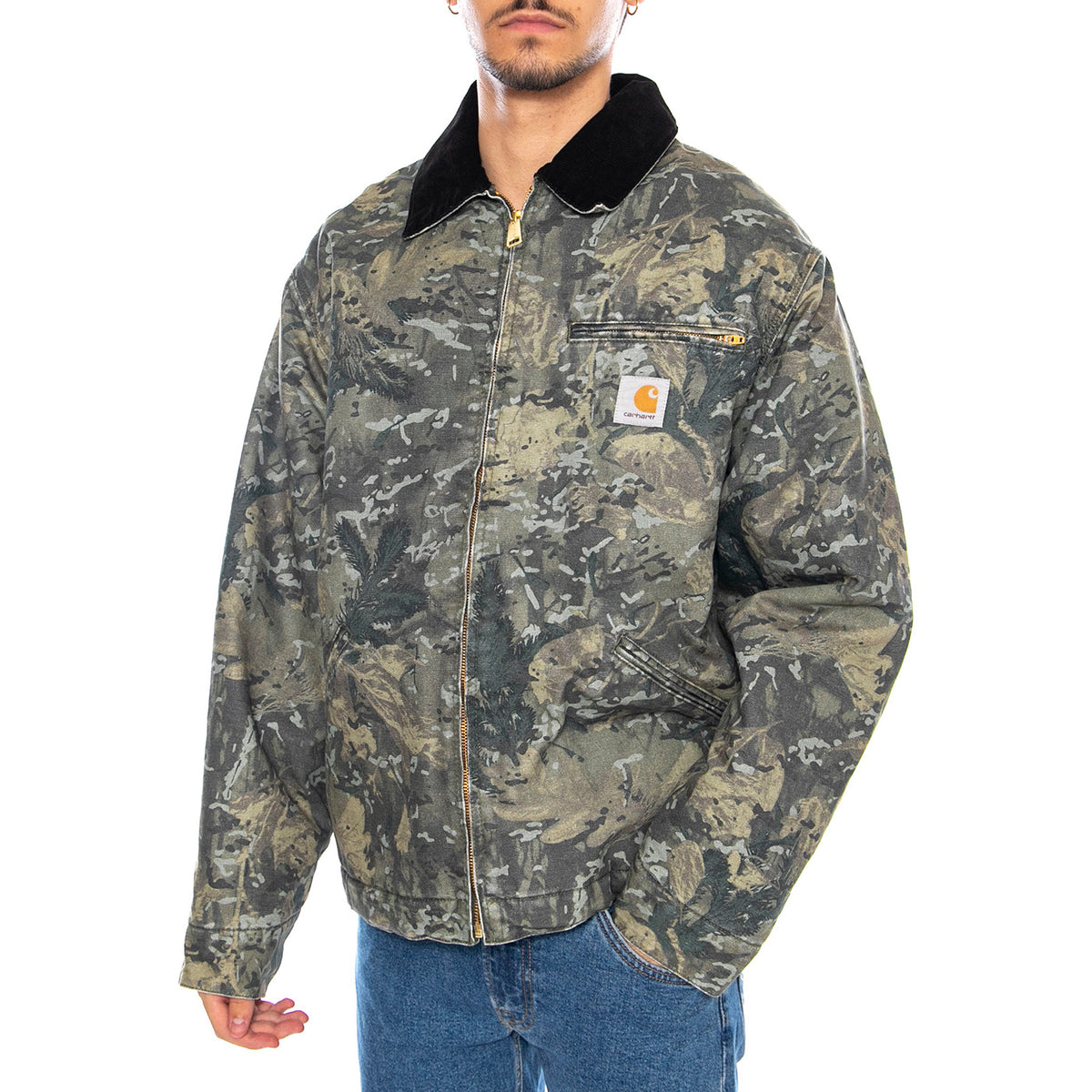 Og Detroit Jacket Camo Combi, Green / Black - Giacca Uomo Multicolore I035614.3BL06 . CARHARTT WIP 