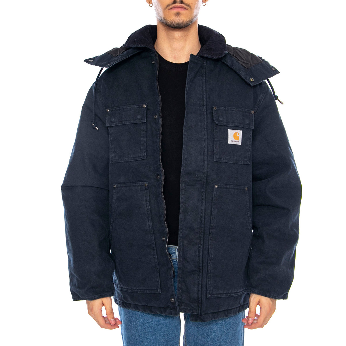 Ambel Coat Deep Night / Deep Night - Giacca con Cappuccio Uomo Blu I035616.3B306 . CARHARTT WIP 