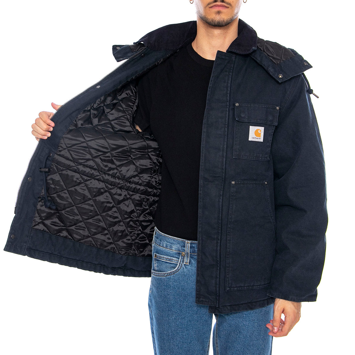 Ambel Coat Deep Night / Deep Night - Giacca con Cappuccio Uomo Blu I035616.3B306 . CARHARTT WIP 