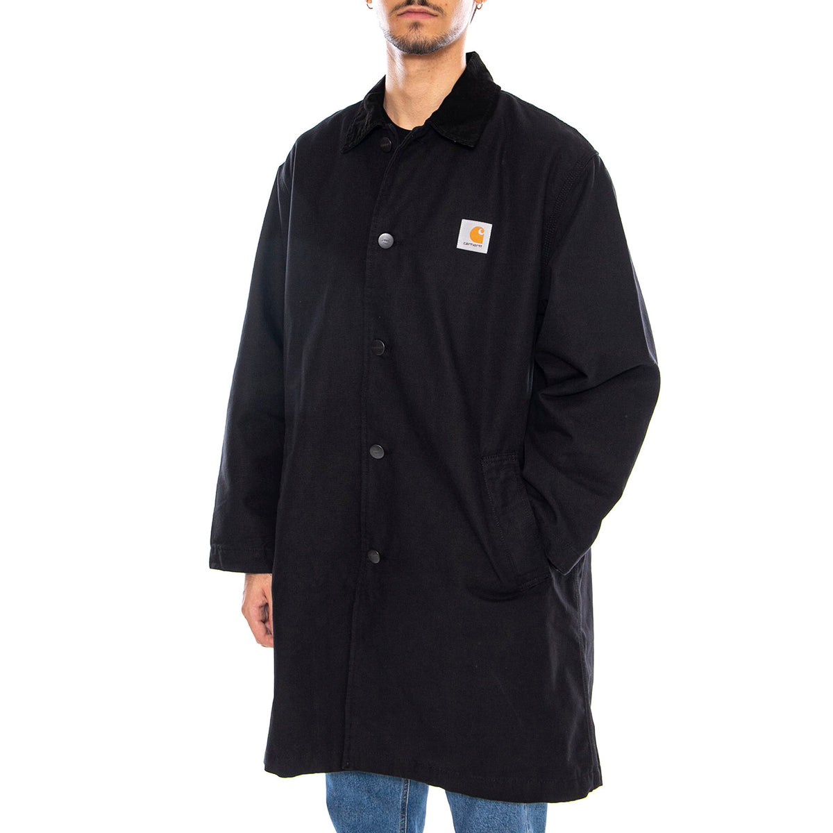 Webster Coat Black - Giacca Uomo Nera I035618.00E02 . CARHARTT WIP 