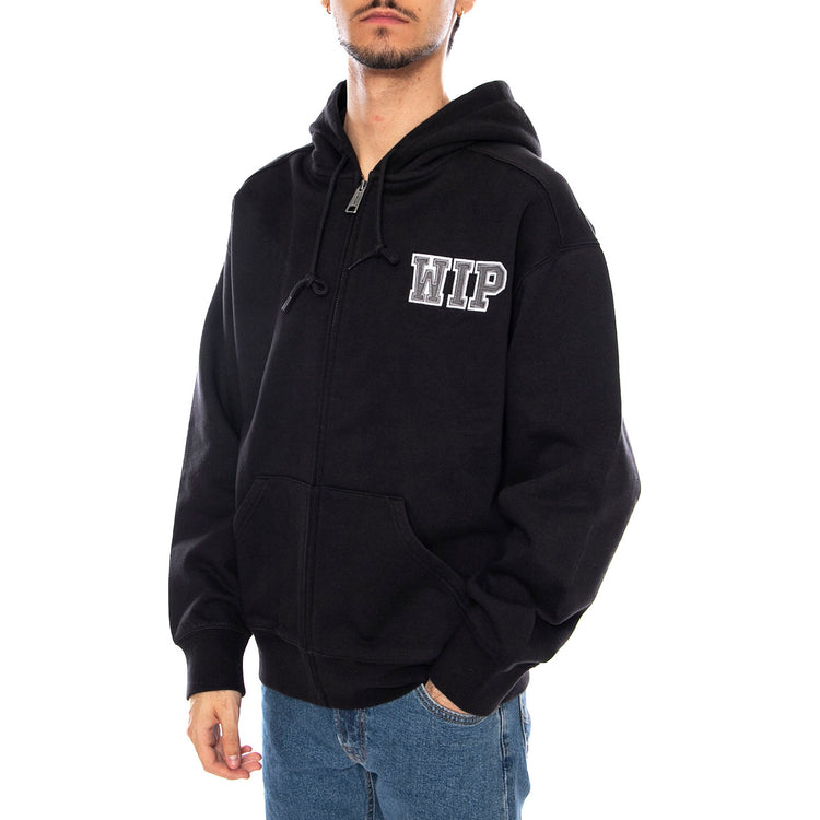 Hooded Mini Wip Sweat Jacket Black - Felpa con Cappuccio e Zip Uomo Nera I035619.8906 . CARHARTT WIP 