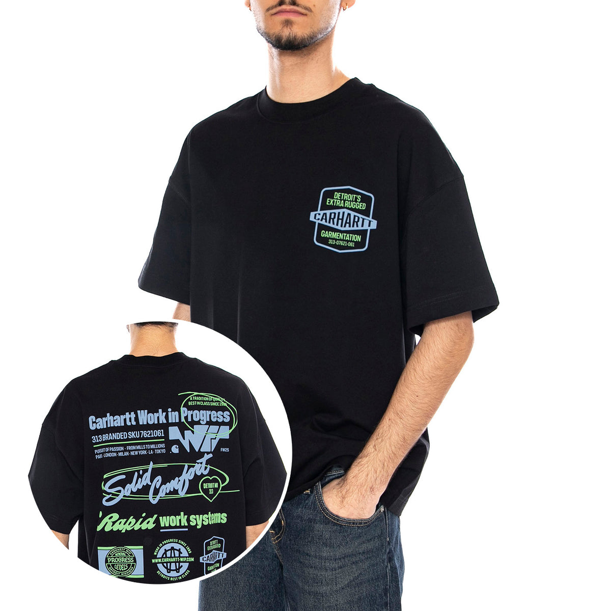 S/S Networks -- Maglietta Uomo Nera I035624.89XX . CARHARTT WIP 