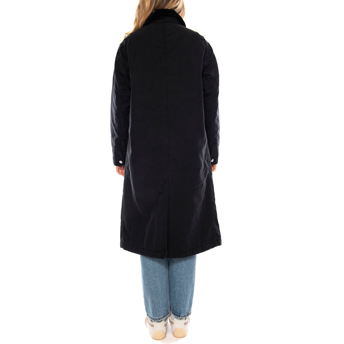 W Carhartt Webster Coat - Black / Black Stone Washed - Cappotto Donna I035676_00E_06 . CARHARTT WIP 