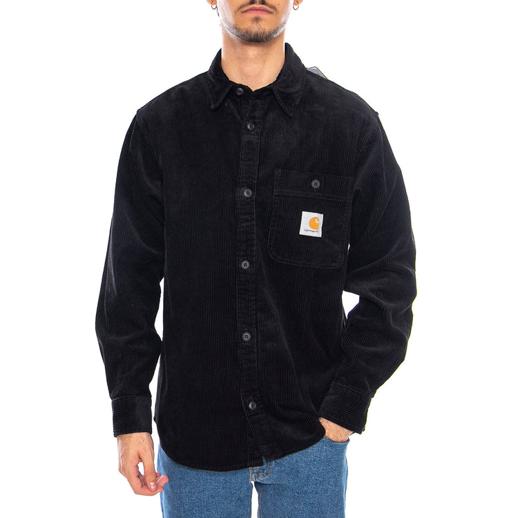 L/S Flint Shirt Black - Camicia Uomo Nera I035837.89XX . CARHARTT WIP 