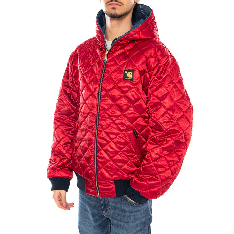 50 Years Anniversary OG Active Jacket Denim Blue / USA Red - Giacca Uomo Blu I035966.3FZ12 . CARHARTT WIP 