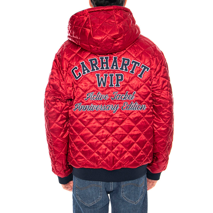 50 Years Anniversary OG Active Jacket Denim Blue / USA Red - Giacca Uomo Blu I035966.3FZ12 . CARHARTT WIP 