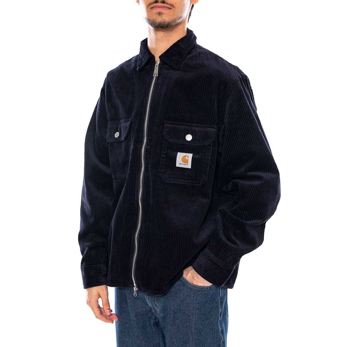 Reynold Shirt Jac Dark Navy - Giacca Uomo Blu Navy I036049.1C02 . CARHARTT WIP 