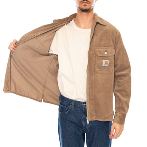Reynold Shirt Jac Leather - Giacca Uomo Marrone I036049.8Y02 . CARHARTT WIP 