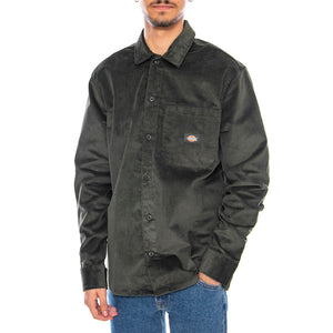 Corduroy Shirt LS Olive Green - Camicia in Velluto Verde Uomo DK0A8652OGX1 . DICKIES 