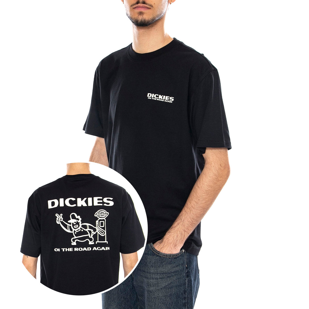 Burns SS Maglietta -- Maglietta Uomo Nera DK0A87QIBLK1 . DICKIES 