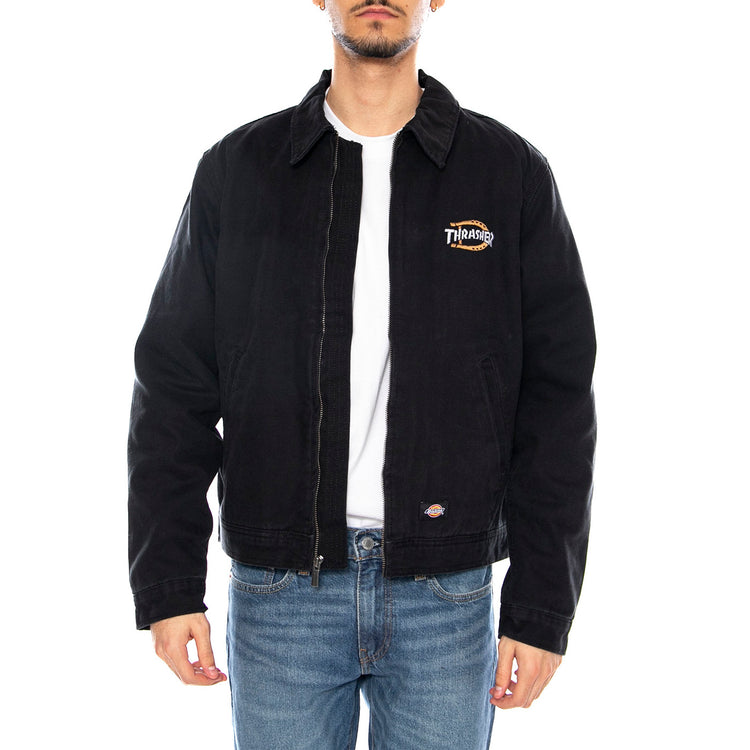 Thrasher x Dickies Jacket -- Giacca Uomo Nera DK0A88CEBLK1 . DICKIES 