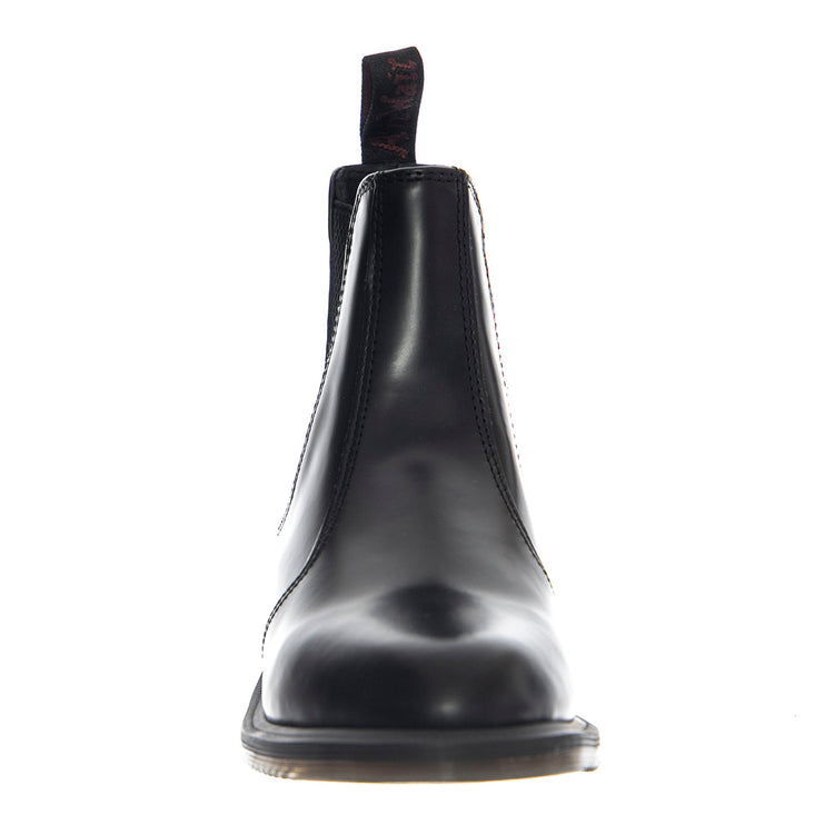 Dr. Martens Flora Black Polished Smooth - Stivali Unisex Neri 32217001 BLK DR.MARTENS 