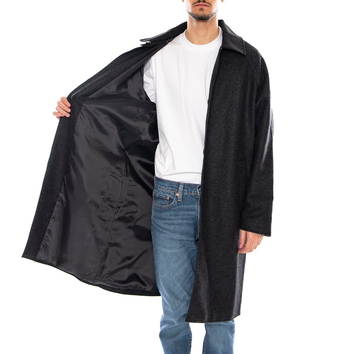 Mac Wool Coat -- Cappotto Uomo Dark Grey Marl I032592. 3F5.00 EDWIN 
