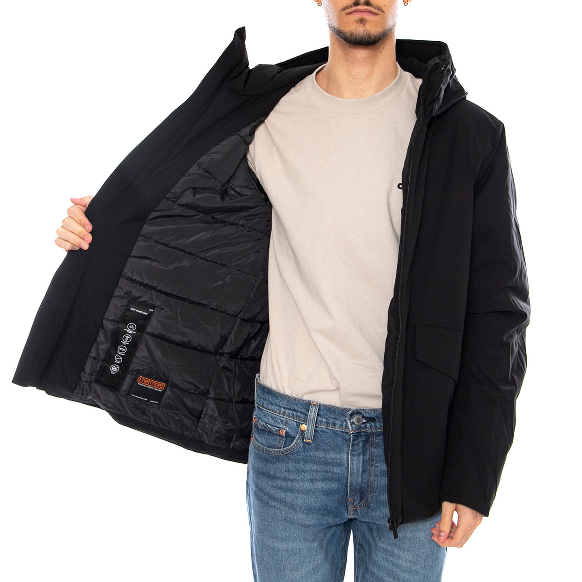Letho Hoodie -- Giacca con Cappuccio Uomo Nera 331247 110 ELVINE 
