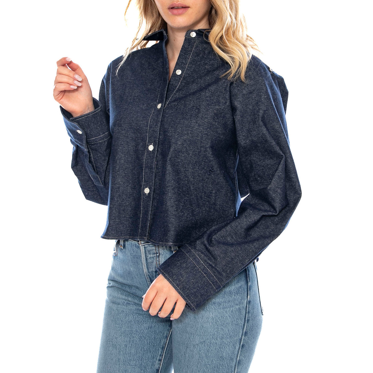 Norie Indigo -- Camicia Donna Blu 331527 910 ELVINE 